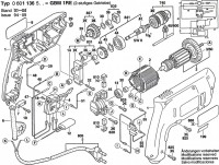Bosch 0 601 136 542 GBM 1 RE Drill 240 V / GB Spare Parts GBM1RE